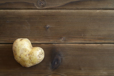 Close-up of heart shape on table