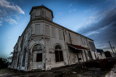 Low angle view of built structure against the sky