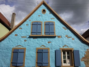 Low angle view of house against sky