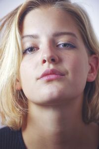 Close-up portrait of a beautiful young woman