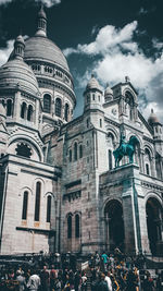 Group of people in front of building