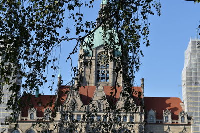 Low angle view of old building against sky