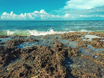 Scenic view of sea against sky