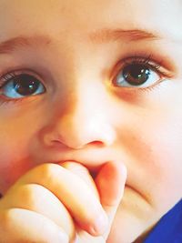 Close-up portrait of cute boy