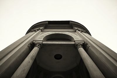 Low angle view of building against clear sky