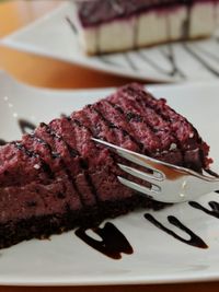 Close-up of cake on plate