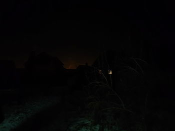 Illuminated sky at night