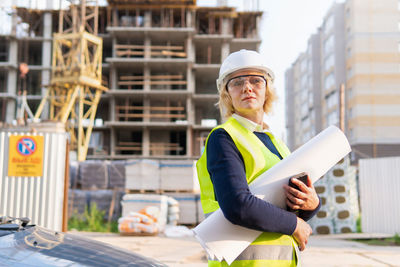 Man working at construction site