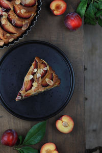 High angle view of food on table