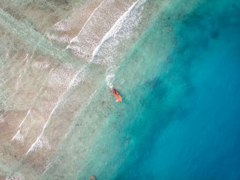 High angle view of sea