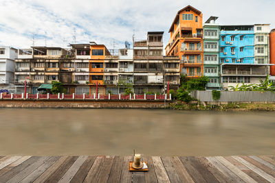 View of residential buildings against sky