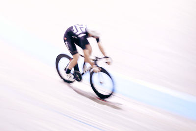 Man riding bicycle