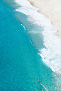 High angle view of beach