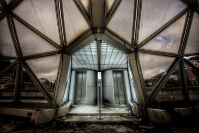 Low angle view of abandoned building