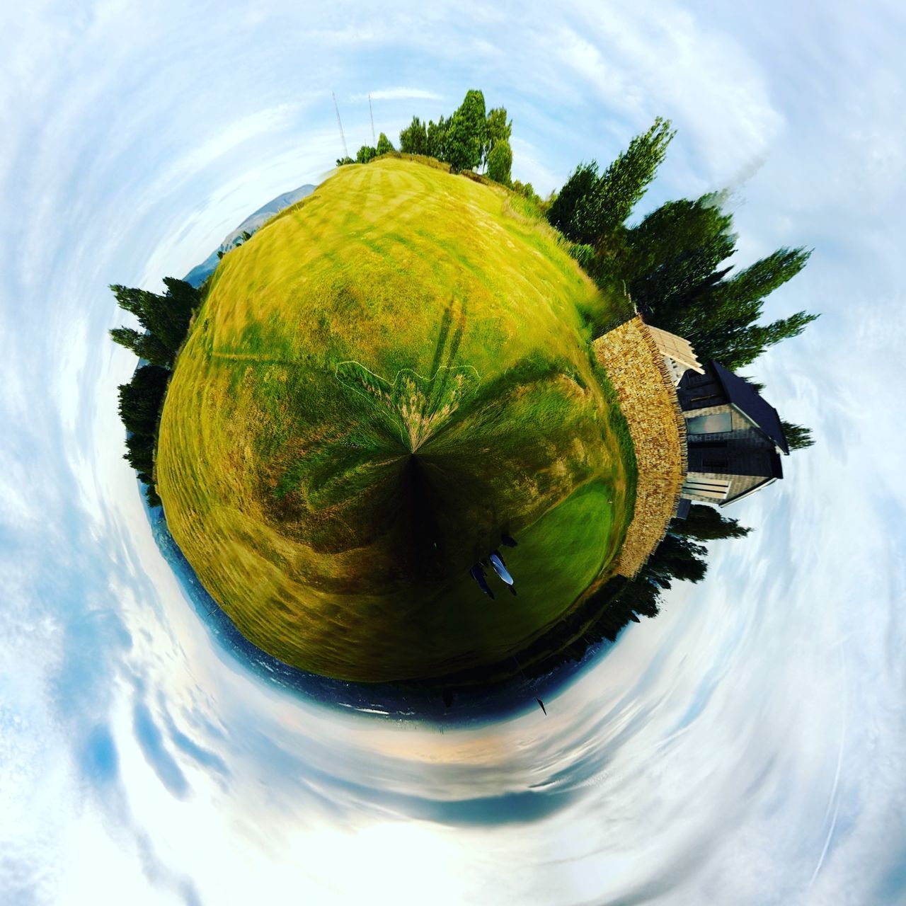 HIGH ANGLE VIEW OF COCONUT FLOATING ON WATER