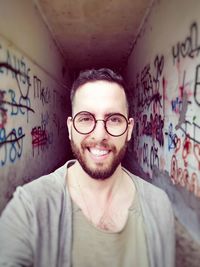 Portrait of smiling young man