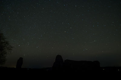 Low angle view of star field against star field