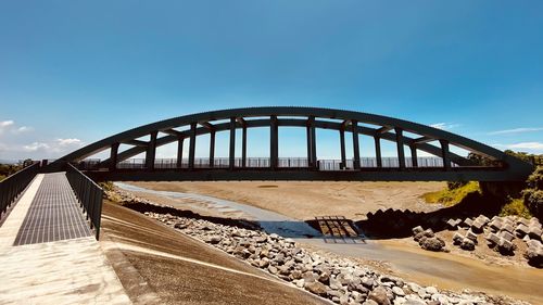Bridge over river against sky