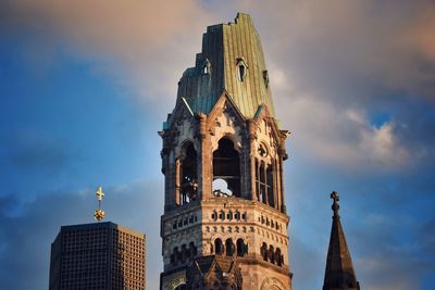 Low angle view of buildings against sky