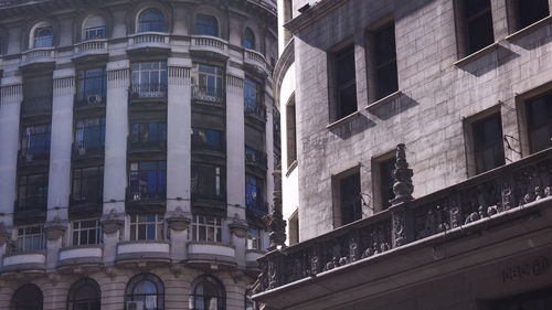 Low angle view of buildings in city