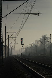 View of railroad tracks against sky