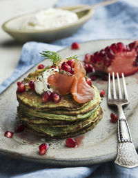 Pancakes with salmon, sweden