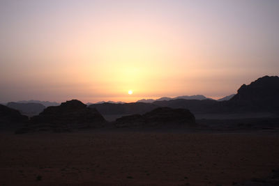 Sunset over mountains