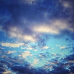 Low angle view of clouds in sky