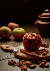 Close-up of cake on table