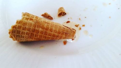 Close-up of bread in plate