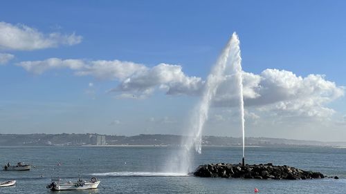 Panoramic view of sea against sky