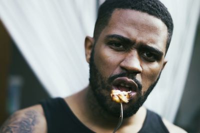 Close-up portrait of woman