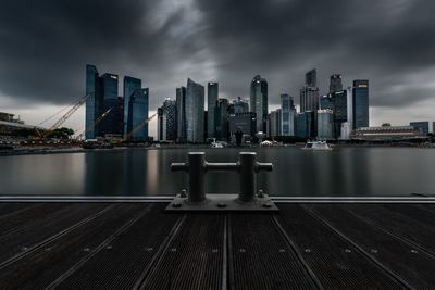 Modern buildings in city against sky