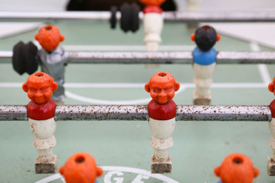 High angle view of fussball