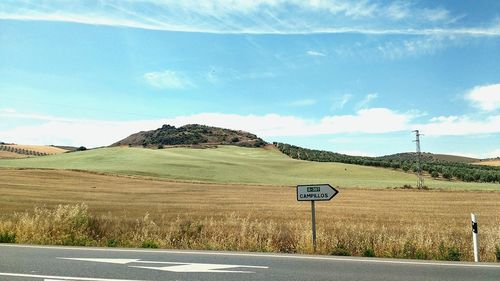 Road passing through landscape