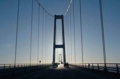 View of suspension bridge against sky