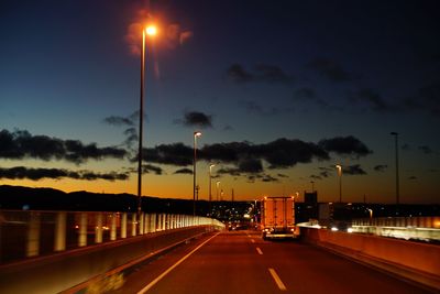 Cars on road at night