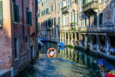 Canal amidst buildings in city