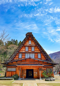 Low angle view of building against sky