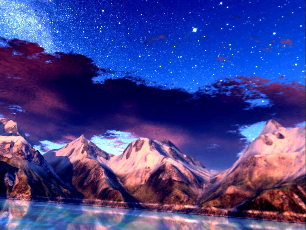 mountain, scenics - nature, star, water, beauty in nature, night, sky, snow, astronomy, space, cold temperature, nature, landscape, environment, winter, mountain range, galaxy, lake, reflection, tranquility, tranquil scene, no people, blue, travel destinations, cloud, outdoors, travel, snowcapped mountain, ice, land