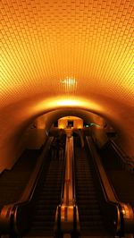 Illuminated underground walkway