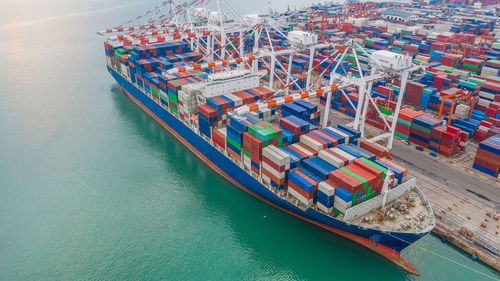 Aerial view of commercial dock