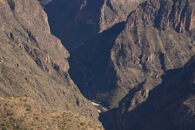 Panoramic view of rock formations on copper canyon / barrancas del cobre