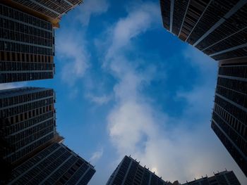 Low angle view of buildings against sky