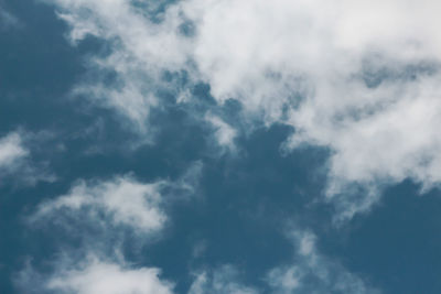 Low angle view of clouds in sky