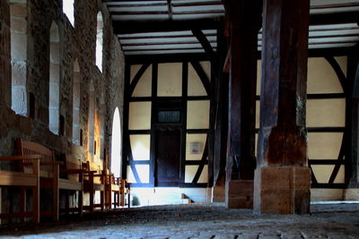 Low angle view of abandoned building