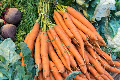 Carrots at a farmers market