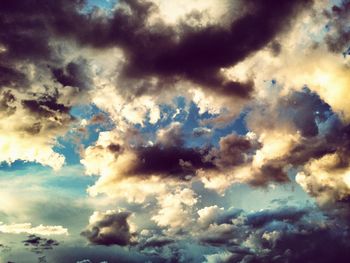 Low angle view of clouds in sky