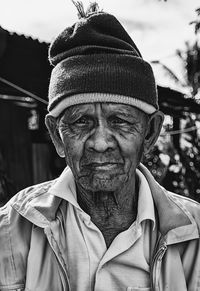 Portrait of man wearing hat