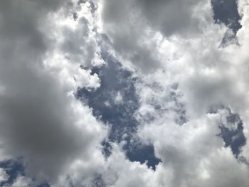 Low angle view of clouds in sky